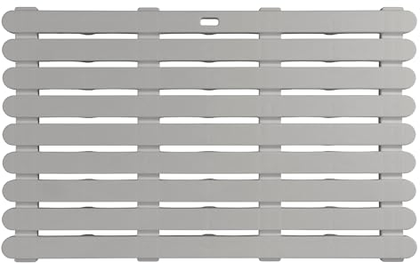 WENKO Griglia da bagno per interni ed esterni, antiscivolo, per bagno, piscina, plastica, 80 x 50 cm, beige