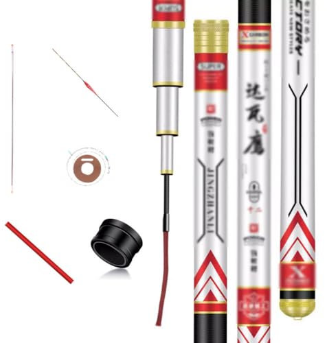 PEKJI Teleskop-Angelruten-Set, Carbon-Tisch-Angelrute, leichte Handrute, Karpfenrute, Meeresangelrute, Angelausrüstungsset