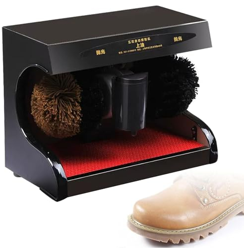 Miuxe Automatic Household Shoe Polishing Machine, Commercial Public Electric Titanium Shoe Shine Machine, Shoe Cleaning Kit In Public Hotel Lobby