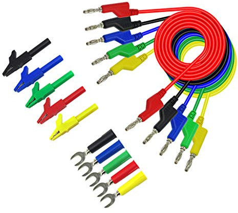 Stapelbares 4-mm-Bananenstecker-Kupfer-Messleitungs-Set für Multimeter, Automobil-Tester, Pinsel, Make-up