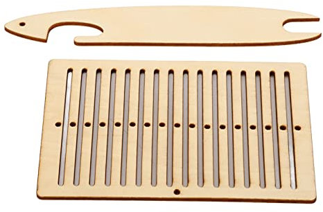 Leopacat Holz Handwebstuhl Stick Set HöLzerne Shuttle Haushalts Handgestrickte Werkzeuge Doppelt Kunsthandwerk ZubehöR Webrahmen für Armband Tasche GüRtel Kameragurt AnfäNger