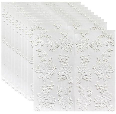 HAILMGAY Abnehmbare Wandverkleidung – Selbstklebende DIY-Wandpanele – wasserdichte Wandpaneele Aus PE-Schaumstoff – Dicke 7 mm – Leicht Zu Reinigende 3D Tapete Selbstklebend – Weiß,A,40Pcs