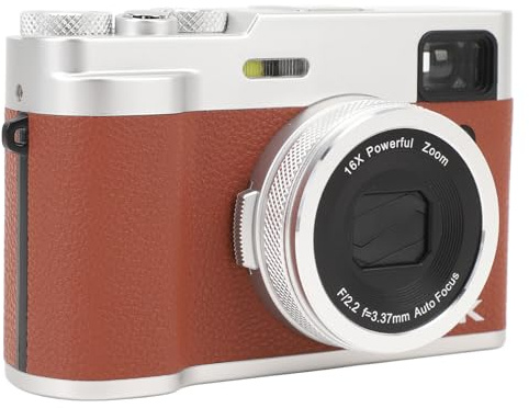 Appareil Photo Numérique 5K pour la Photographie, Appareil Photo Vlogging Autofocus 48 MP avec Double Caméra et Viseur, Appareil Photo de Voyage Compact Zoom 16X avec Webcam