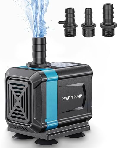 Pawfly Aquarium Submersible Water Pump 2100L/H Ultra Quiet Water Fountain Pump with 2 m Lift Height Adjustable Water Pump for Fish Tanks Ponds Gardens Waterfalls Statuary and Sumps