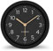 Cander Berlin MNU 2012 S Wecker lautlos ohne Ticken 12 cm analog batteriebetrieben schwarz modern Licht Holzzeiger Vintage