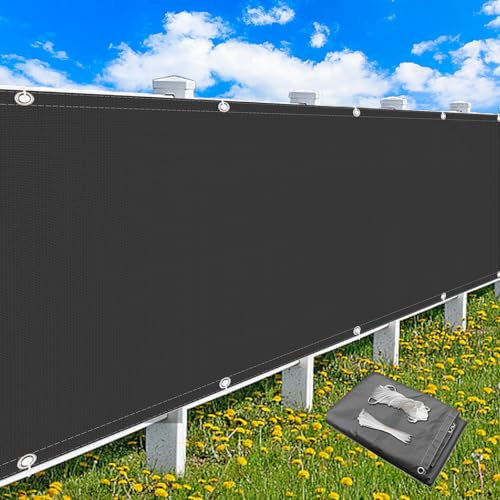 Balkon Sichtschutz Balkonabdeckung 1x2m, Balkonverkleidungen Schutz UV Regenschutz Schattentuch Meterware Nach Mass für Pergola Pflanzen Im Freien - Dunkelgrau