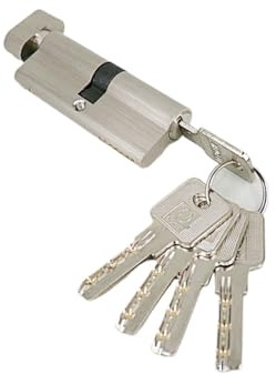 Cilindro de seguridad con llaves, Hebras Commercial Core Interior puerta Cerradura de cilindro 29mmTrees Altura Crossroads Cadenas principal de cobre amarillo(XHL 80MM)