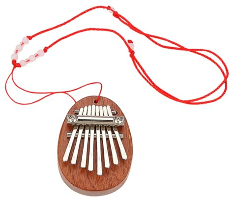 Toddmomy Kleiner Holzkalimba 8-tasten Daumenklavier mit Metallzungen Tragbares Fingerklavier für Party und Performance Komfortables Handgefühl