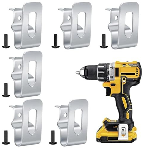 GAOHOU 6 ganchos de clip para cinturón de taladro compatibles con Dewalt N268241 20V herramientas de taladro de impacto con tornillos