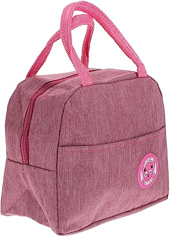 Mikikit 1 pieza Bolsa Térmica Reusable de Almuerzo de Oxford y Aislante para Adultos y Color Violeta Capacidad para Contenedores y Snacks