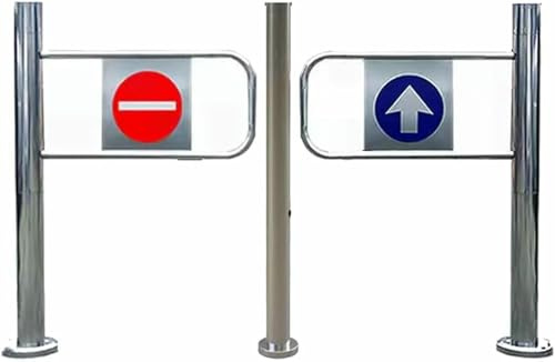 Portail d'entrée automatique d'entrée, barrière de sécurité à double battant de supermarché, porte de sécurité combinée import-export pour une protection et un contrôle d'accès améliorés