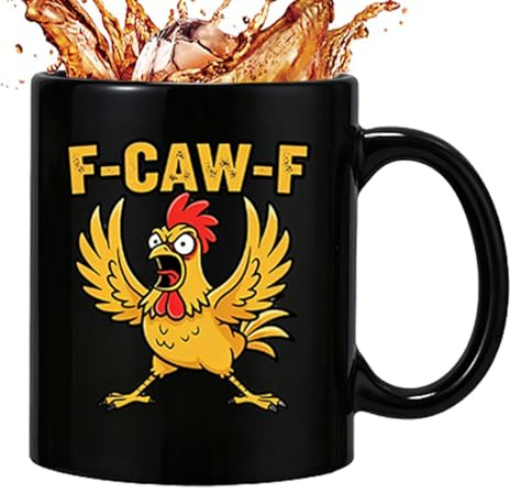Divertente di pollo – 325 ml in ceramica per caffè caldo – Boccale di birra per la casa – per collezionisti, Halloween, vino, birra, studio, sala da pranzo, ufficio, ristorante, hotel