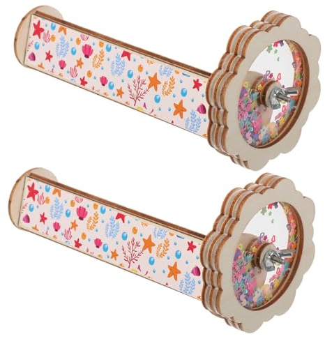 Hohopeti 2 Sätze Kaleidoskop DIY Bastelset Kompaktes Sicheres Holzspielzeug zum Kreativen Gestalten Tragbar für Reisen Lehrreiches Outdoor Kaleidoskop