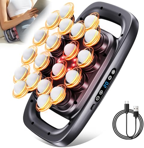 Pistola per Massaggi con 20 Teste | 3 Modalità e 30 Velocità, Ampia Superficie per Tessuti Profondi, Silenziosa (35dB)