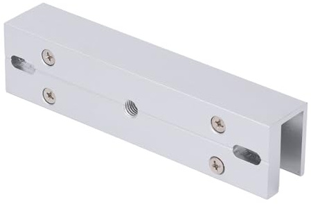 YDuupxe Support en Forme de U, Alliage d'aluminium Robuste, Serrure Magnétique, capacité de Charge de 180 Kg pour Portes en Verre sans Cadre, Parfait pour un Usage Résidentiel et Commercial