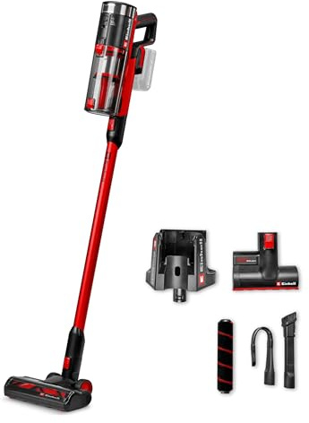 Einhell sladdlös skaftdammsugare TE-SV 18/270 Li BL-Solo PXC (18 V, borstlös motor, 270 mbar, påslös, 3 effektlägen, 3-stegs filtersystem, inklusive tillbehör, utan batteri)
