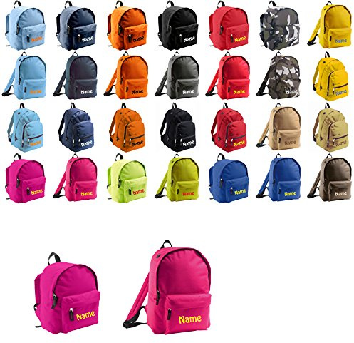 Schnoschi Rucksack mit Namen Bestickt Verschiedene Größen (Kinder und Erwachsene)