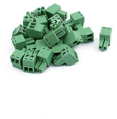 sourcingmap 20Pcs 300V KF2EDGK 3.5mm Pitch 2-Pin PCB Screw Terminal Block Connector