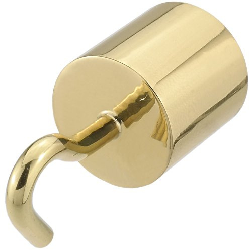 Kanirope Tapa con gancho de latón brillante para pasamanos de 38 mm de diámetro y 40 mm de diámetro