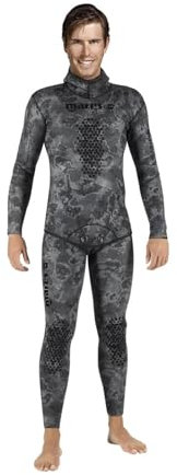 Mares Explorer 422040 Herren Neoprenanzug für Freitauchen/Speerangeln, Tarnmuster, Schwarz 30, rutschfestes Brustpolster, Wassersport, Größe M