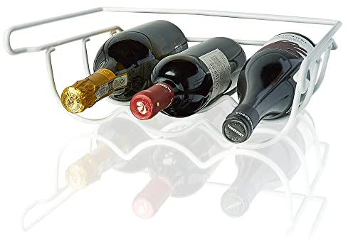 BEARTOP Weinregal | Flaschenregal | Weinflaschenhalter für Kühlschrank oder Regal | Weinregal Metall | Rostfrei | Flaschenhalter Kühlschrank | Passt für bis zu 3 Flaschen