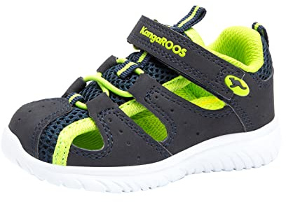 Kangaroos Ki-Rock Lite Ev, Scarpe da Ginnastica Basse Unisex Bimbi 0-24, Blu (Dk Navy/Lime 4054), 25 EU