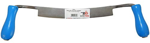 SHW-FIRE Cuchillo de tracción, descorteza, 25 cm, con mango curvo, herramienta profesional para eliminación de cortezas