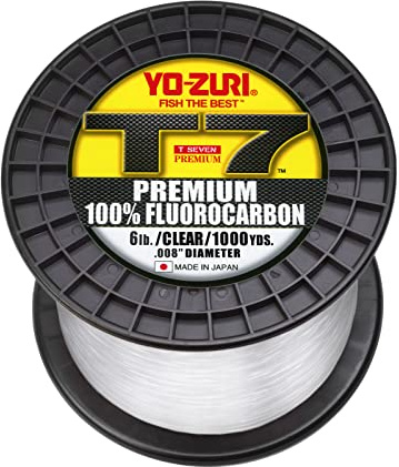 Yo-Zuri Unisex-Erwachsene T7 Premium, 914 m Fluorocarbon Schnur, farblos, 1000yd
