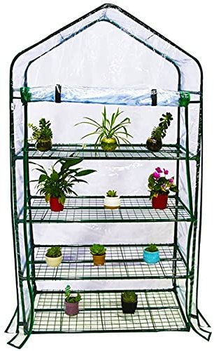 Mini Serre del Giardino,4 Livelli di Serra in Lamina,69 x 49 x 158 cm Giardino&orto Serre,plastica Trasparente in PVC,Impermeabile