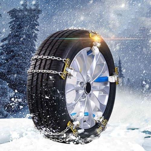 Chaînes à neige, Baceyong réglable 10Pcs Anti-Skid Neige D'urgence Traction Voiture Hiver Neige Pneu Chaînes, taille L 235-285mm
