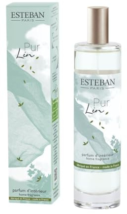 Esteban – Rumsspray doftspray – rumsdoft – 75 ml – luftrenande spray för lägenhet och toalett, rumsspray med ekologisk alkohol – långvarig friskhet – återvinningsbart glas – Around the Fireplace