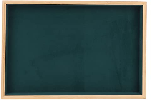 GLOGLOW Schmucktablett-Organizer, Elegantes Flanell-Schmucktablett aus Holz FüR Schmuck (Grün)