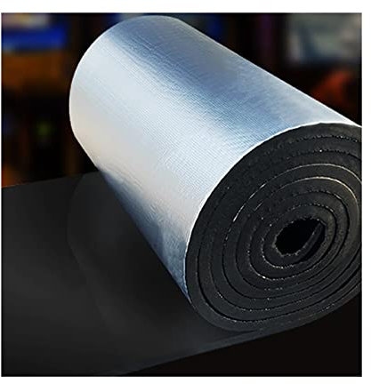 ZXCVBAS Rollo Aislante Termico,Insonorización Coche,Aislante Térmico Acústico Estera,Algodón De Aislamiento De Sonido Impermeable con Autoadhesivos, para Pisos, Casa, Automóvil,30mm（thk）,1 * 6M(6m²)
