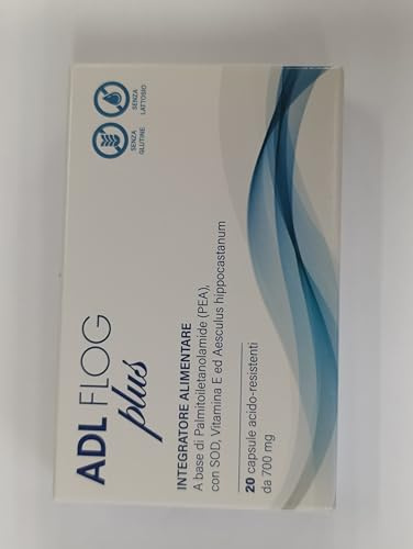 ADL FLOG PLUS 20 compresse Integratore a base di Bromelina, SOD, vitamina E ed Ippocastano