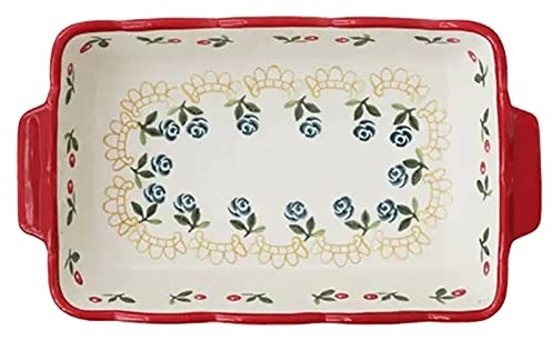 cooking teglia forno Teglia da forno in ceramica, teglia antiaderente con manici, teglia rettangolare for lasagne for cucinare, cucina, cena con torte, banchetti e uso quotidiano teglie da forno per l