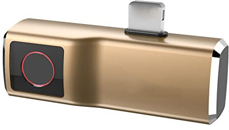 AAGAZA Smartphone Thermal Imaging Camera, High Photo Smartphone Thermal Imaging Camera Real Time Measurement for HVAC Silver/828 (Color : Gold, Size : IOS)