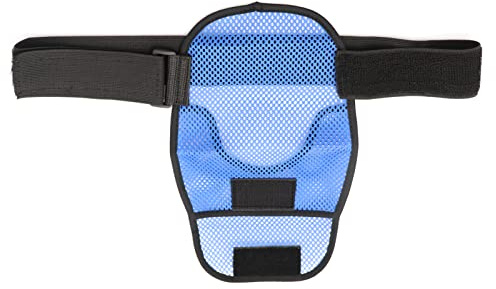DOPHO Bolsa de tela de malla transpirable para ostomía, protector de estomía, soporte para bolsa de colostomía para mujeres y hombres con banda elástica ajustable en la cintura, Azul