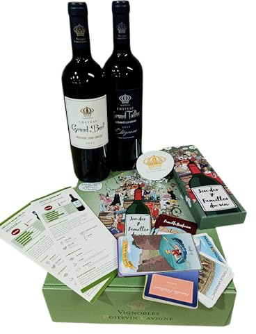 CHATEAU GRAND BERT - Coffret Vin Dégustation Jeu des 7 Familles et Quizz Vin