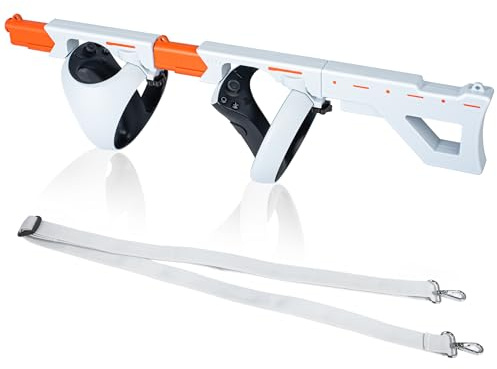DEVASO Magnetic VR Gun Stock for PSVR2, 3-in-1 Changing VR Handle Accessories for Playstation VR2, Handle Attachment with Shoulder Straps for Enhance FPS Gaming Experience