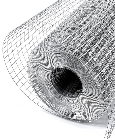 Metamesh Galvanized Hardware Cloth 1/4 inch 48 x 100 ft 23 Gauge, Rust-Resistant Chicken Wire Mesh Roll for Reliable Garden Fencing, Snake Fence, and Gopher Barrier Solutions
