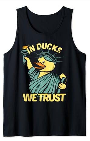 Statue of Liberty Rubber Duck New York Duckling Tank Top