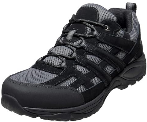 OutPro Wanderschuhe Herren - Atmungsaktive Trail-Laufschuhe für Trekking und Wandern rutschfeste und Leichte Outdoor-Sneaker，Schwarz 44