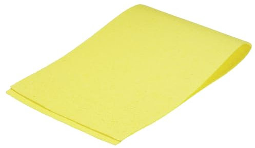 sourcing map Soldering Sponge 300 x 900mm Rectangle Yellow Cleaning Pad Welding Tip Iron Replacement for Cleaning Soldering Iron 1mm Natural Thickness 6mm Water Absorption Thickness