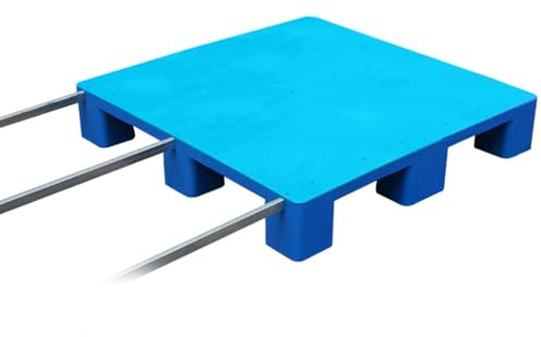 Polyethylen-Palette Mit 9-Wege-Eingang, Kunststoffpaletten Mit Stahlrohr, Wasserdicht Lagerung Stauwagenregal, Büro, Lager, Fabrik, Werkstatt Feuchtigkeitsdichte Pads ( Color : Blue , Size : 31.50x31.