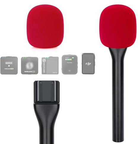YOUSHARES Poignée DJI - Adaptateur Interview GO de Micro Main Sans Fil pour Rode Wireless GO II, Support Cravate pour DJI Mic 2, Rode Wireless Me/Pro