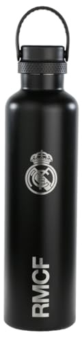 KINETICO SPAIN S.L.U. REAL MADRID 3ª EQUIPACIÓN 24/25 - Botella Termo, Botella de Agua, Acero Inoxidable, Doble Aislamiento, 12h de Bebida Caliente y 24h de Bebida Fría, 1 L, 8.4x31.5 cm