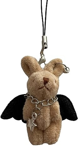 Yjcnelcr Schlüsselanhänger für Damen, modischer Plüsch-Hasen-Schlüsselanhänger, niedlicher Plüsch-Hasen-Schlüsselanhänger, Schlüsselanhänger, Taschenanhänger, Dekoration, Taschenanhänger, Geldbörse,