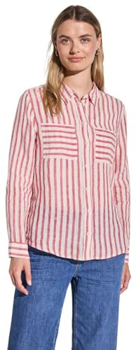 STREET ONE randig skjortblus, röd, 44