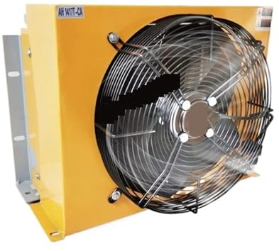 Enfriador de aire hidráulico AH1012T/AH0608T-60L, radiador de aceite de aluminio con placa y aletas, 100 l/min y 60 l/min Gran área de disipación de calor(AH1012T 100L,12V)