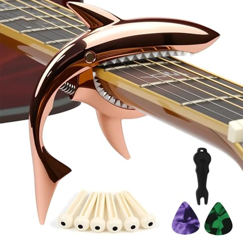 Cejilla para guitarra (oro rosa)
